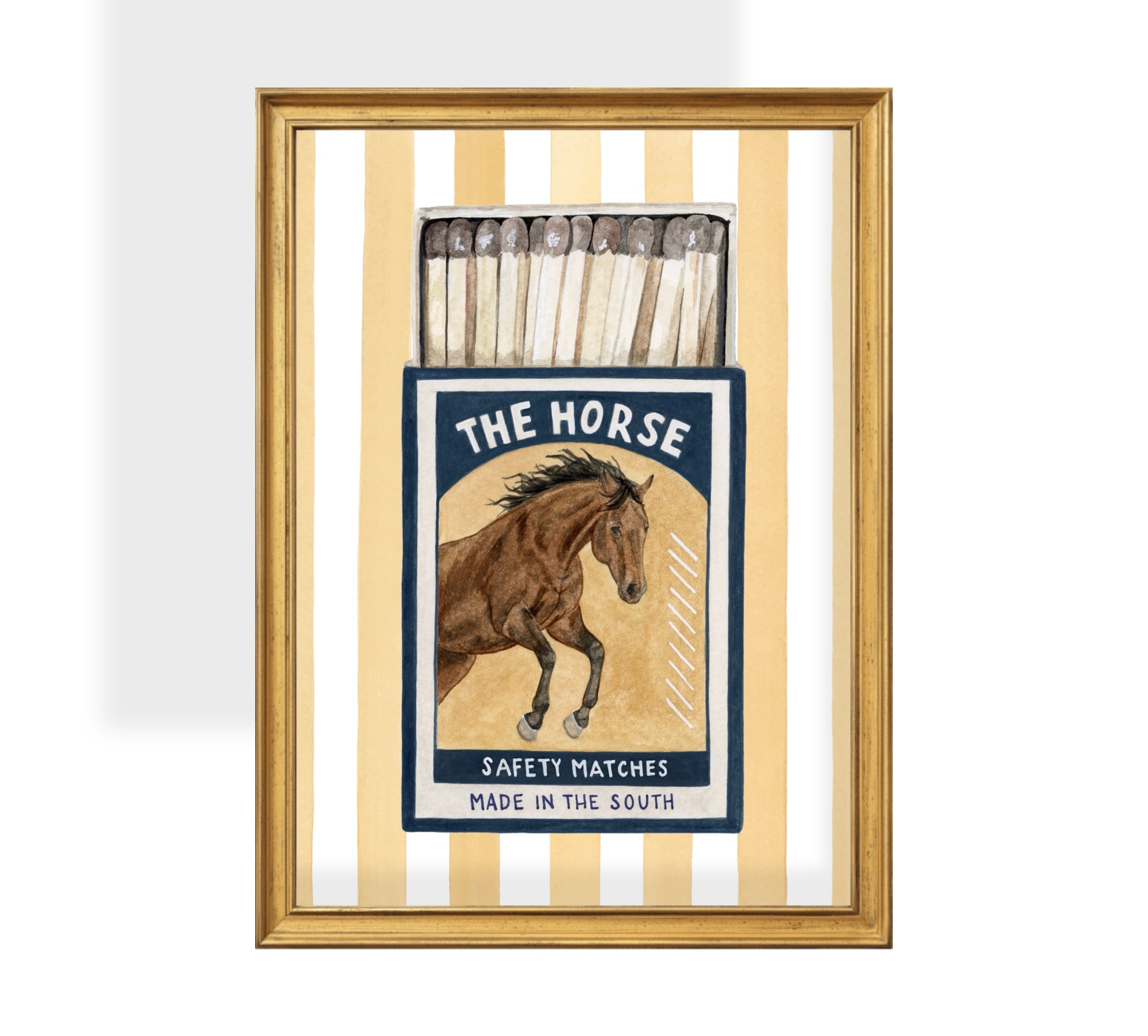 "The Horse" Print (with stripes)